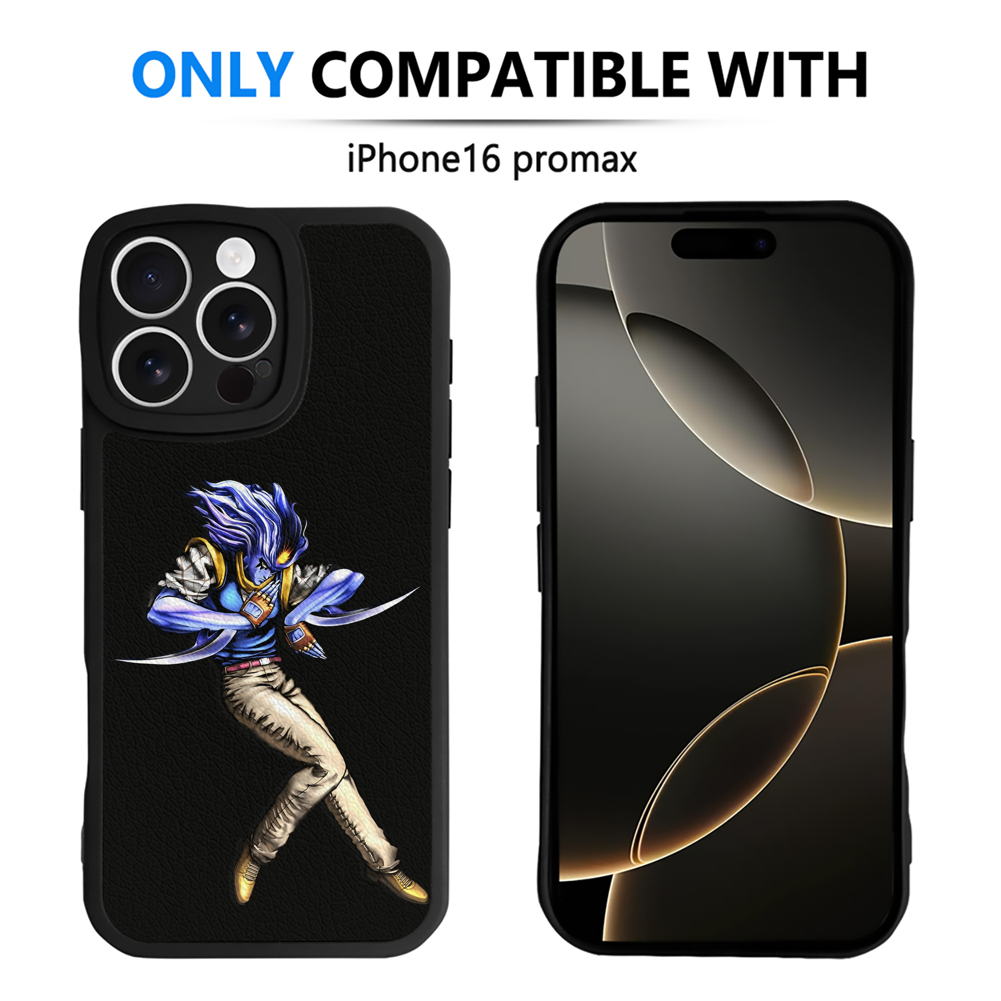 （画像用） ジョジョの奇妙な冒険 JoJo's Bizarre Adventure 【iPhone 16シリーズ対応】シリコンスマホケース（レザー調） 材質：シリコン